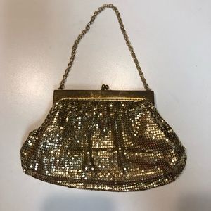 Whiting and Davis Co. vintage gold mesh bag